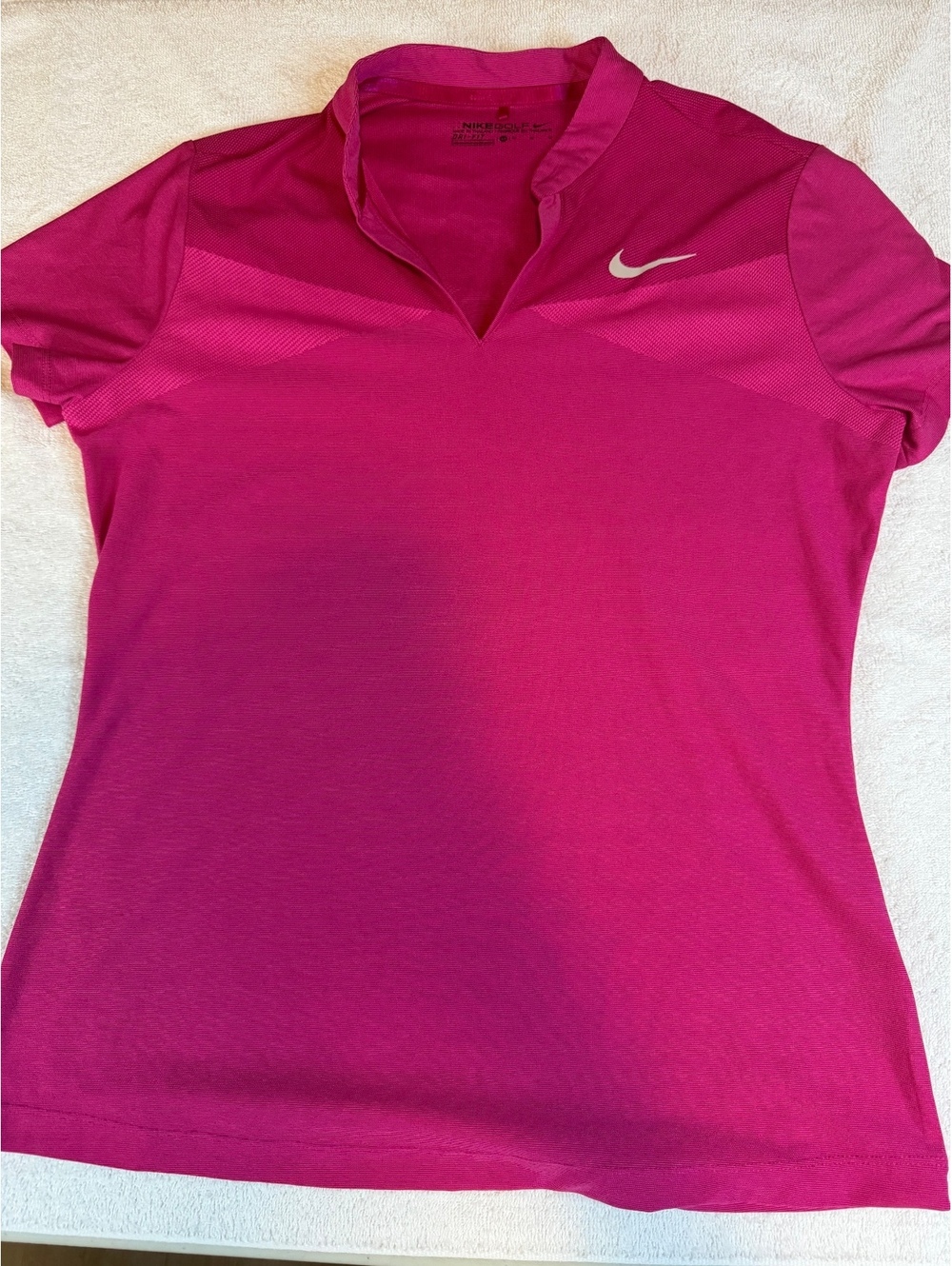 Nike Golf Women's Dri-FIT Pink Golf Polo Shirt Medium - #1259